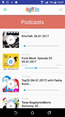MORE.FM android App screenshot 0